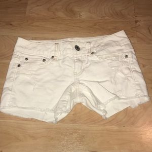 American Eagle white jean shorts